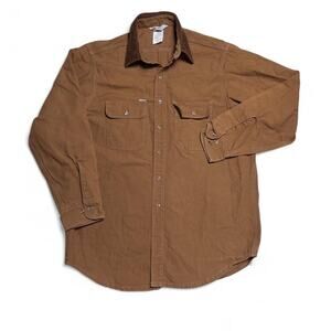Carhartt SU226C Vintage USA made Corduroy Duck Canvas Chore Workwear Shirt XL